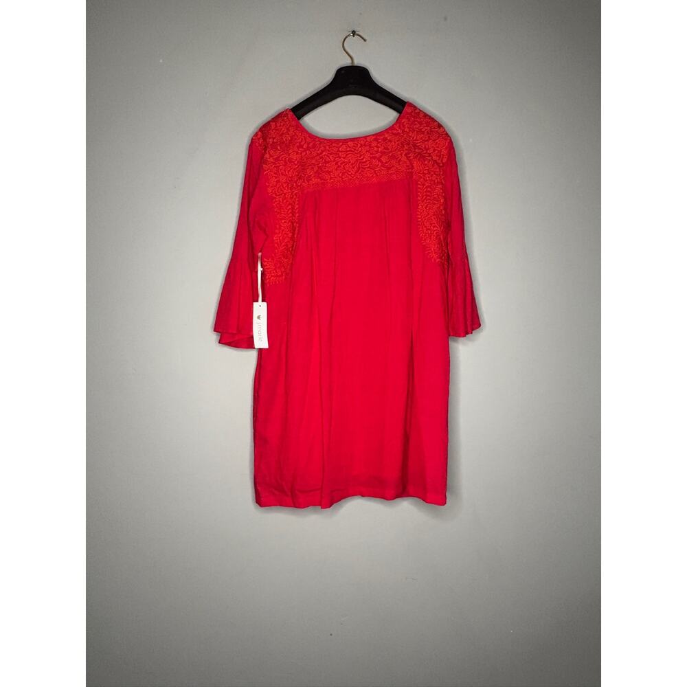 J.Marie Mexican Oaxacan Style Red Mini Dress Embroidered Women's S NWT - Picture 5 of 7